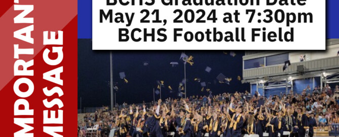 BCHS Graduation Date Announcement 2024